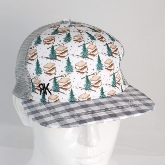 RK S'mores Outdoor Camping Trucker Mesh Baseball Hat Ball Cap Snapback Gorpcore - Picture 1 of 7